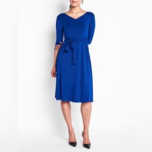 Of Mercer Wrap MIDI Sutton Dress ultramarine blue NWOT size Small